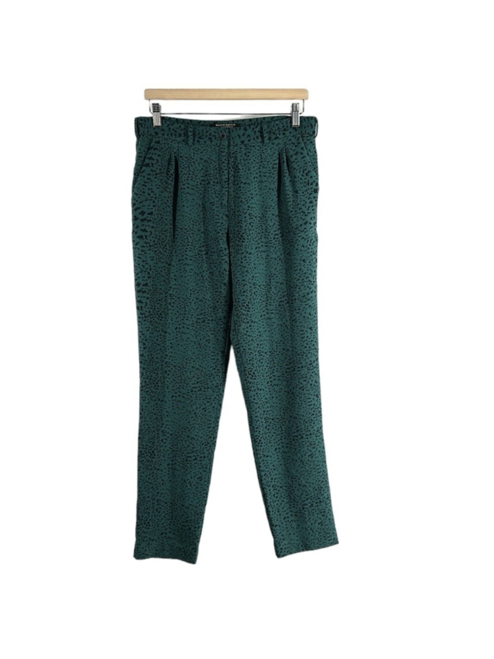 Maison scotch La femme selon Marie trousers green leopard pants sz M
